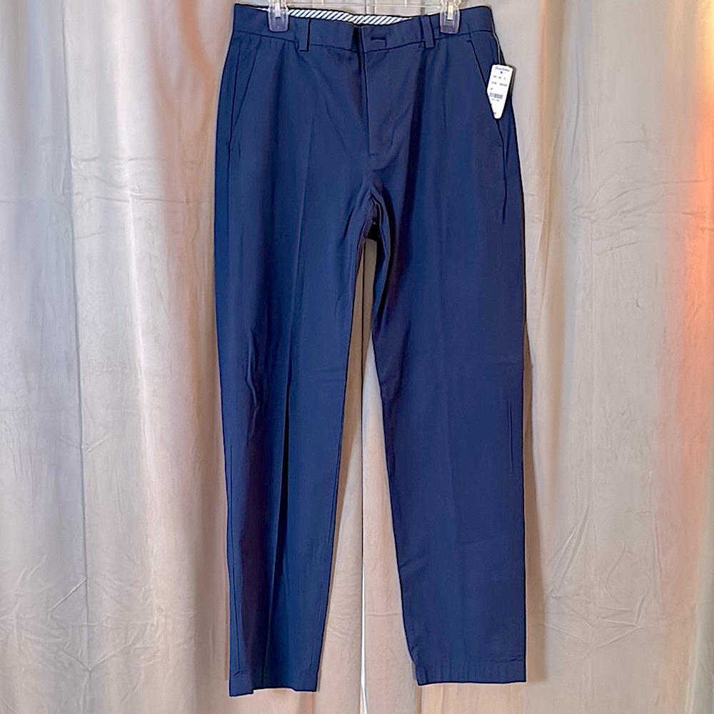 NWT Brooks Brothers Genuine Seersucker Navy Blue Men's Pants 32 x 32